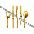 Luxury Gold Color Earphone with Remote&Microphone for iPhone 5s